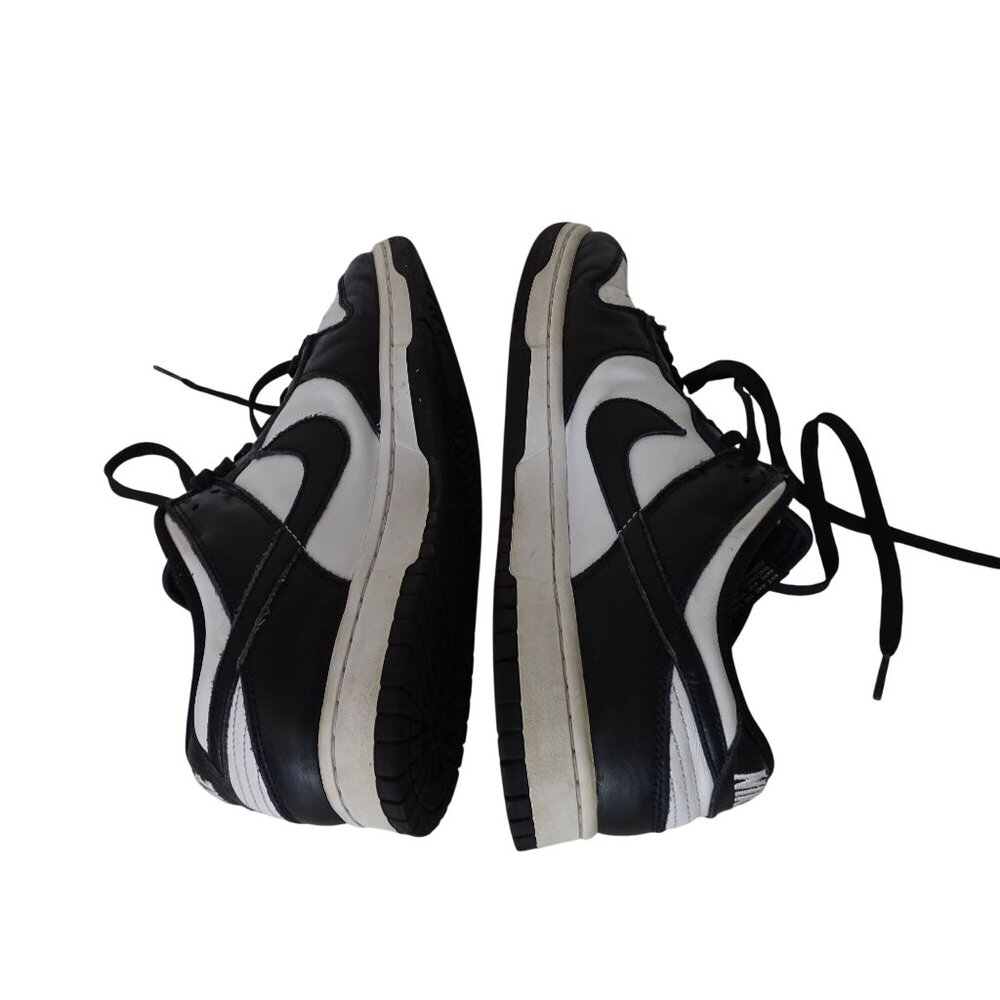 Nike Dunk Low Retro Black White Panda Leather Sneakers Men Size 9.5 DD1391 100 - Picture 7 of 15